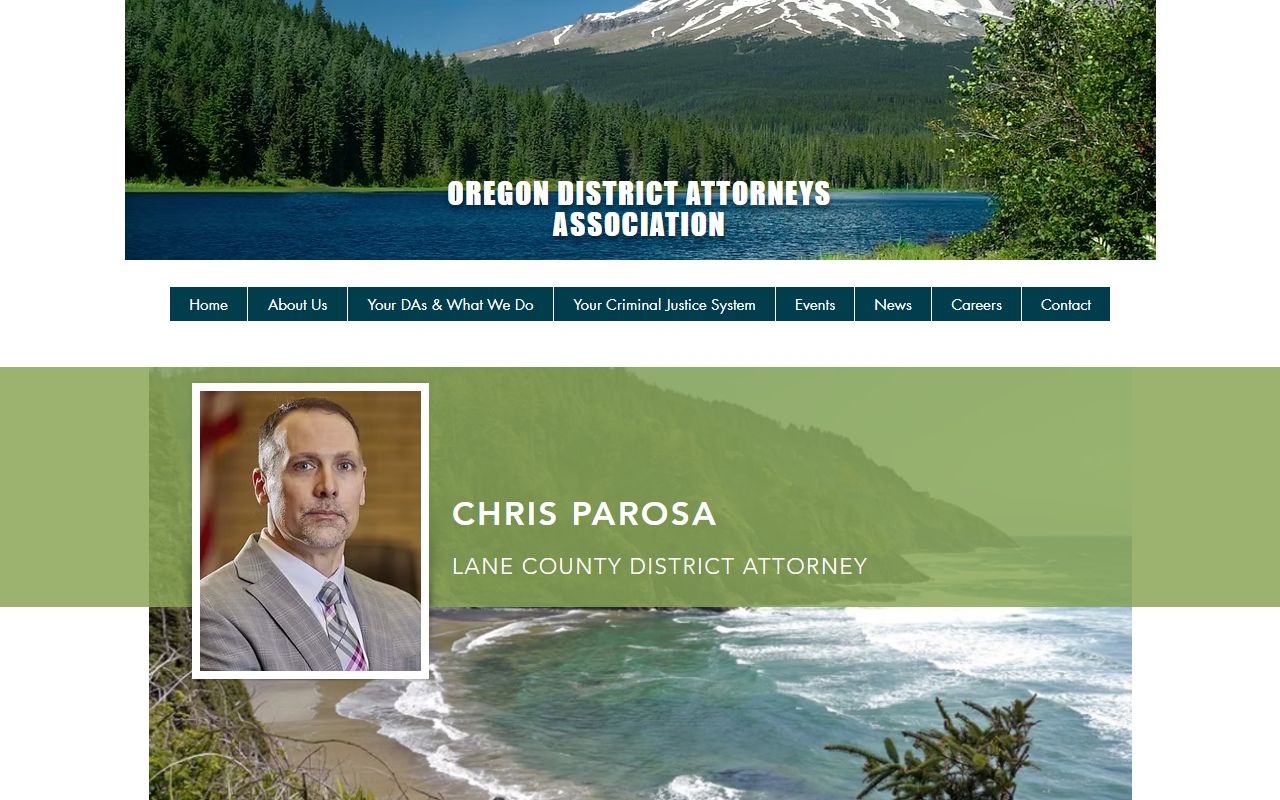 Lane County criminal court records Oregon District Attorneys Association profile