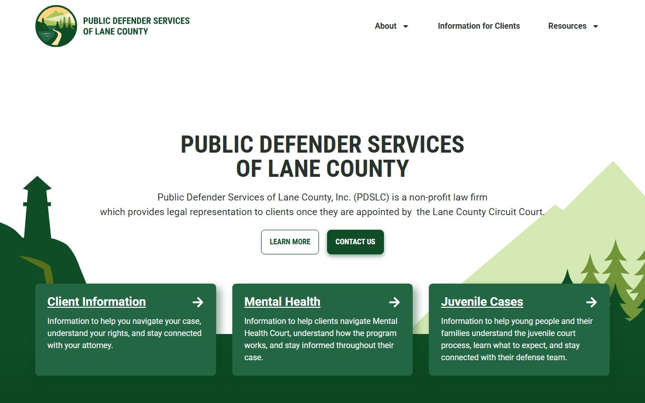 Lane County criminal court records Public Defender Services source