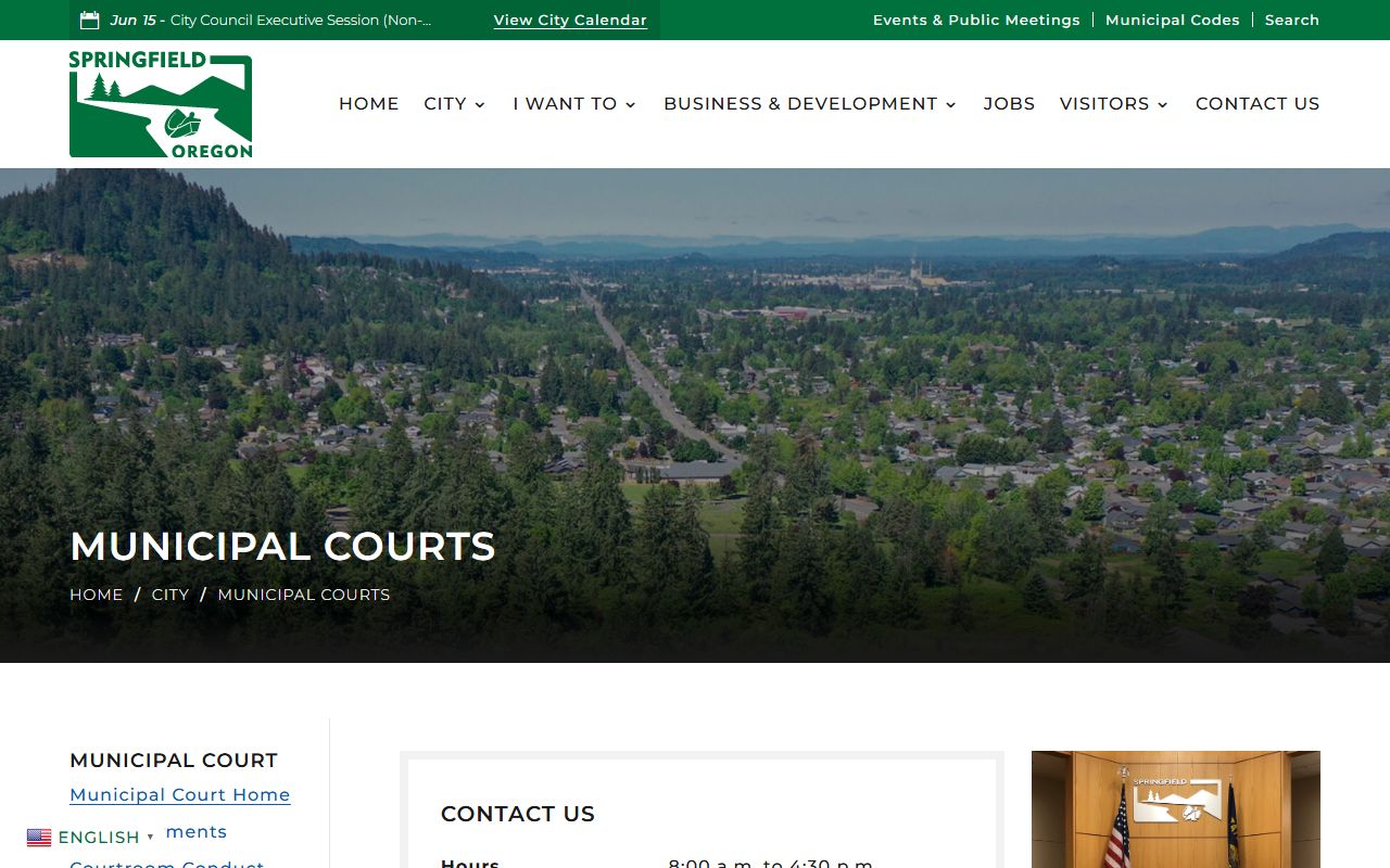 Lane County court records Springfield Municipal Court jurisdiction